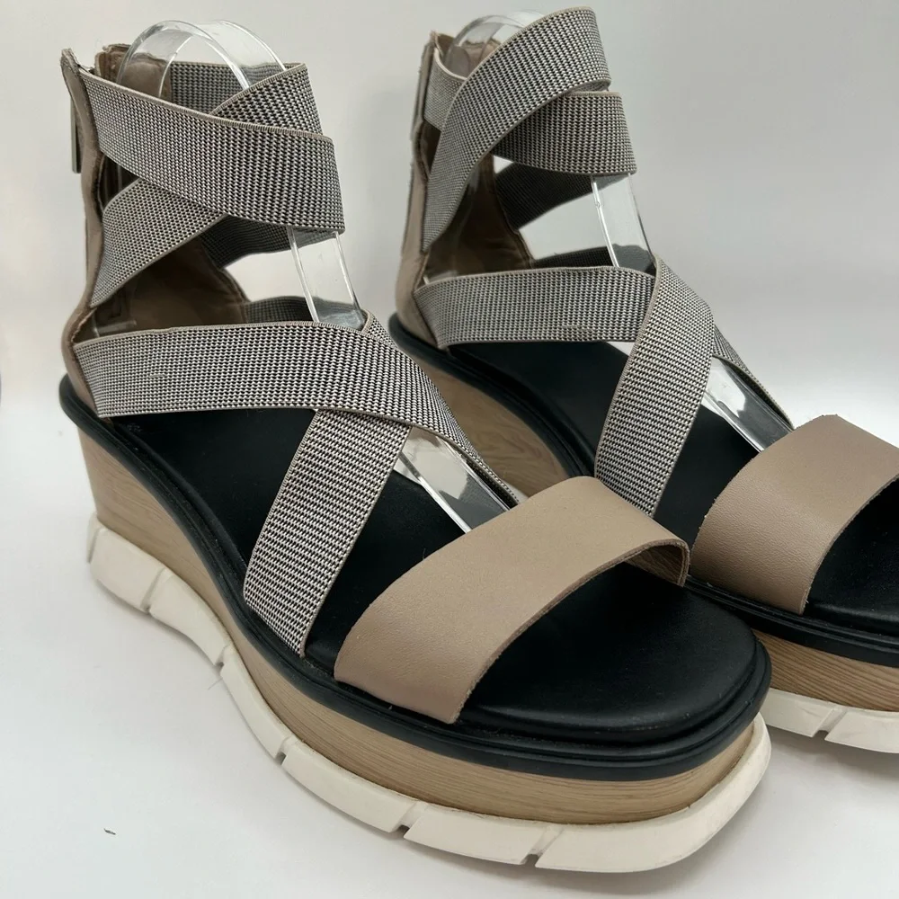 Sorel Women's Platform Sandals - Gray and Tan lowest price - Picture 4 of 15